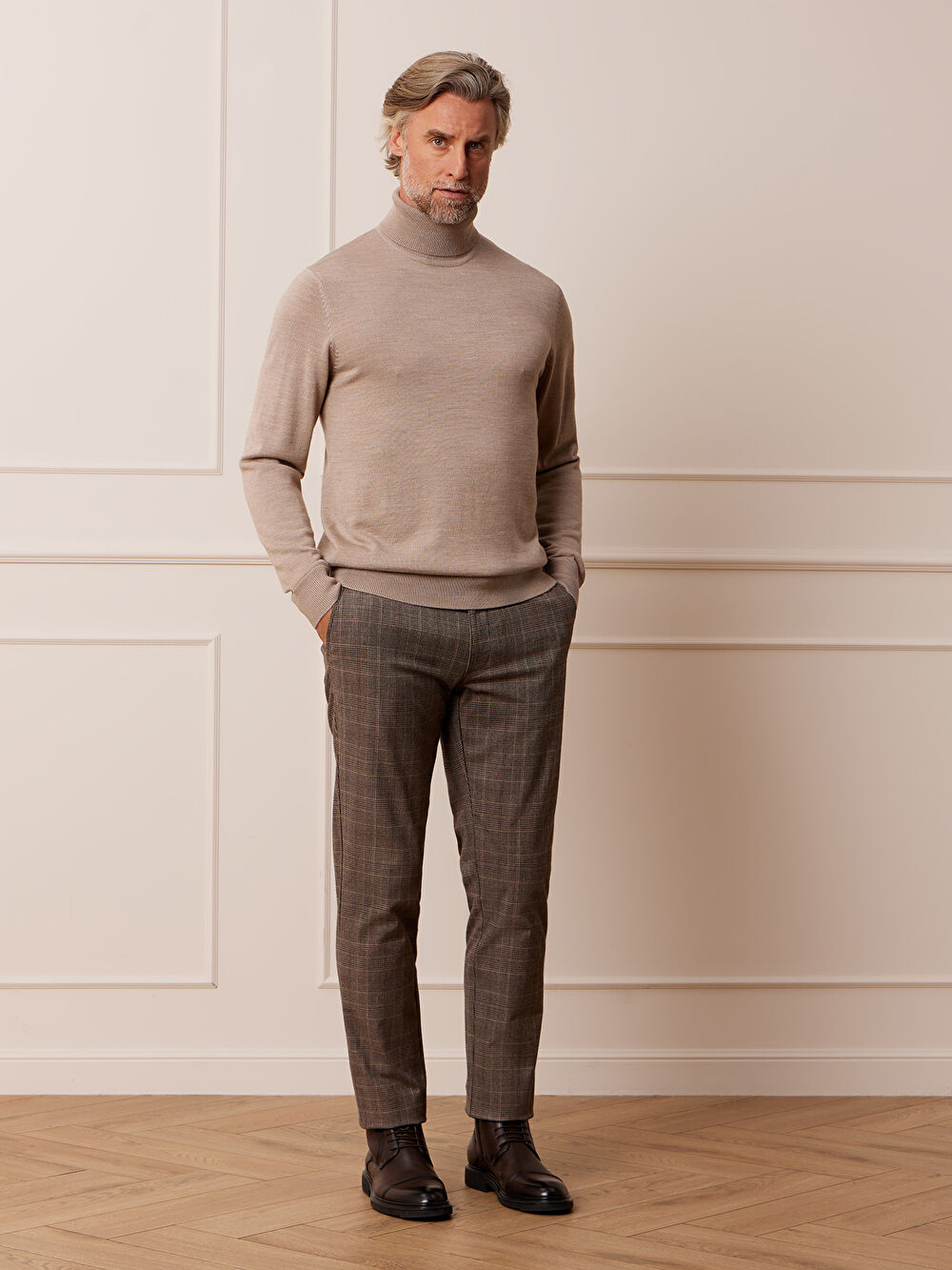 BRĄZOWE SPODNIE MANSTON - 4