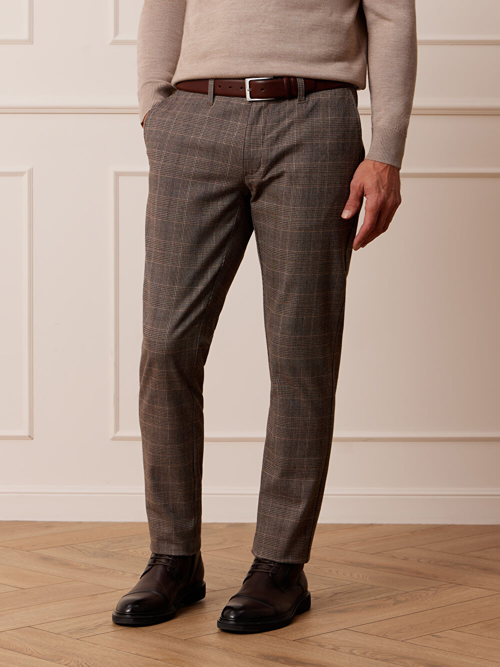 BRĄZOWE SPODNIE MANSTON - 5