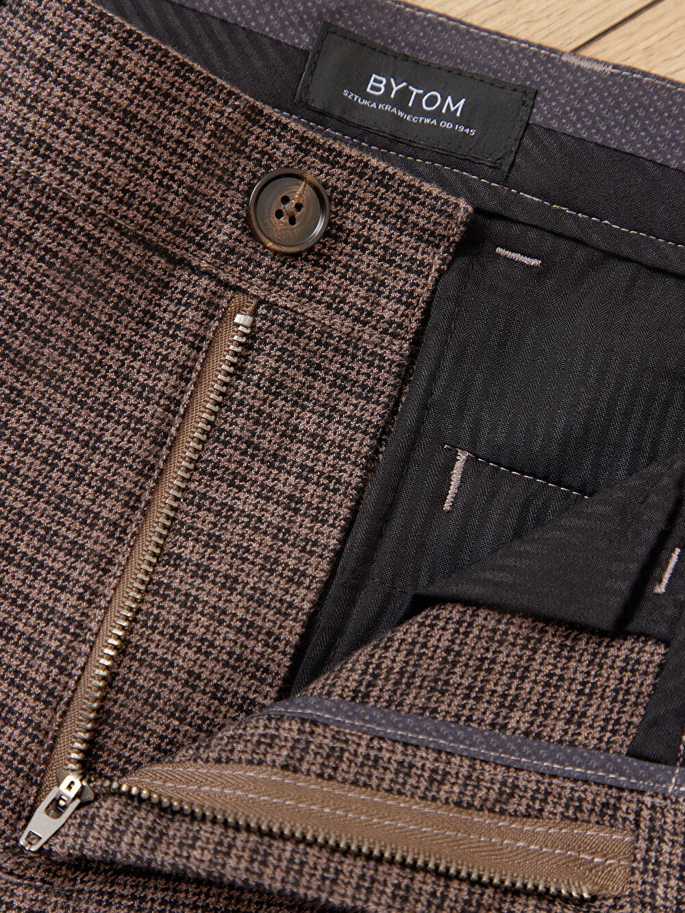 BRĄZOWE SPODNIE GROPEN - 3