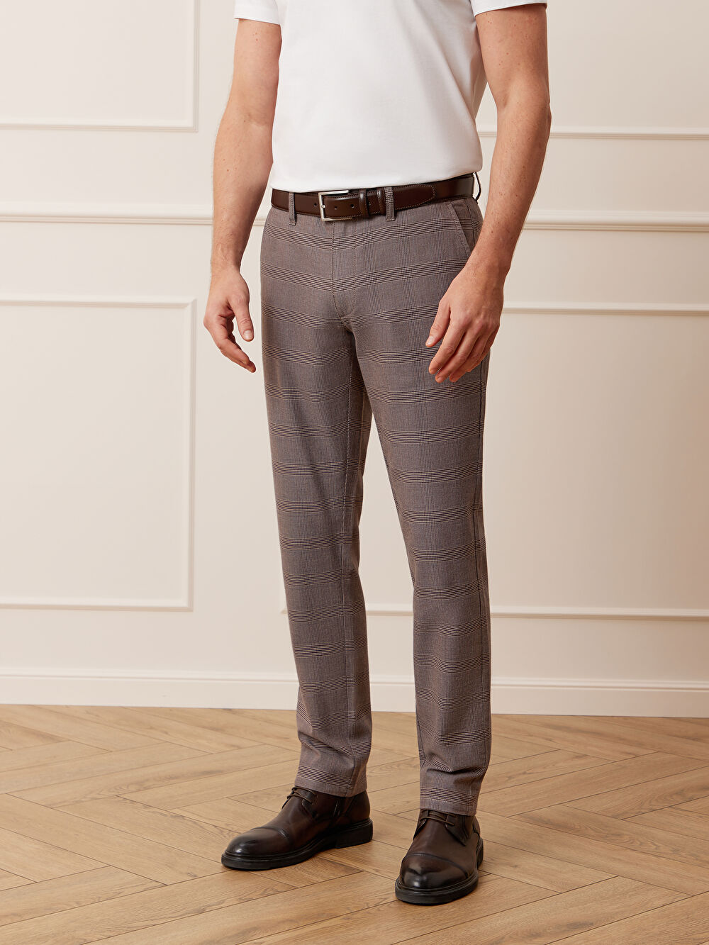 BRĄZOWE SPODNIE DORMEN - 4