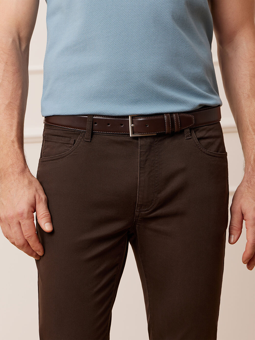 BRĄZOWE SPODNIE MOSTON - 5