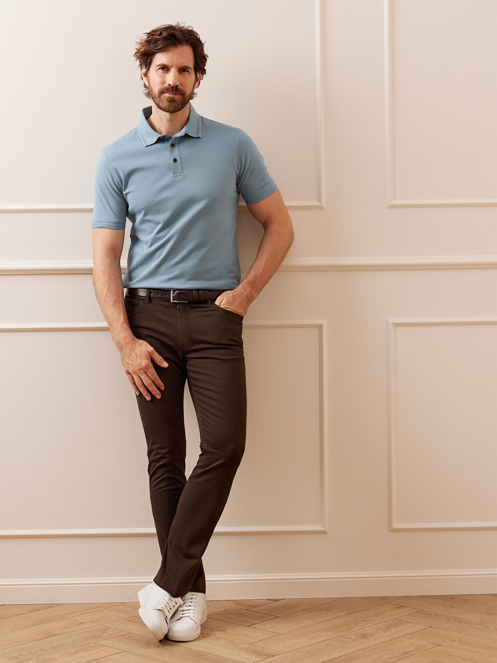 BRĄZOWE SPODNIE MOSTON - 7