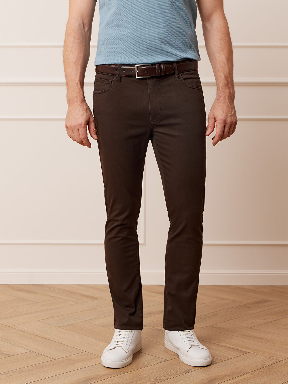 BRĄZOWE SPODNIE MOSTON - 4