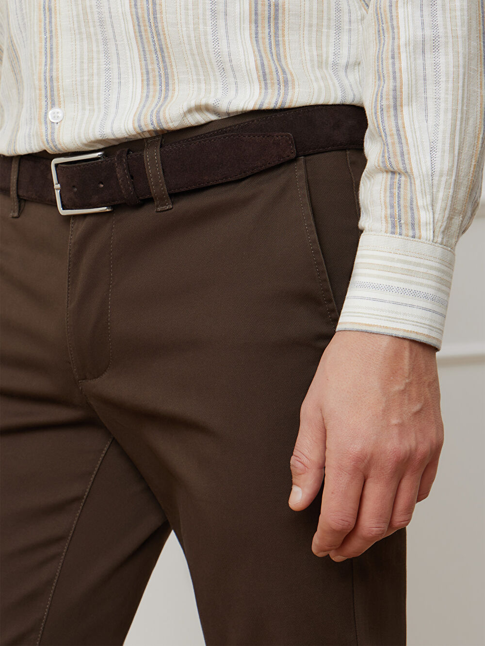 BRĄZOWE SPODNIE AWILIN - 4