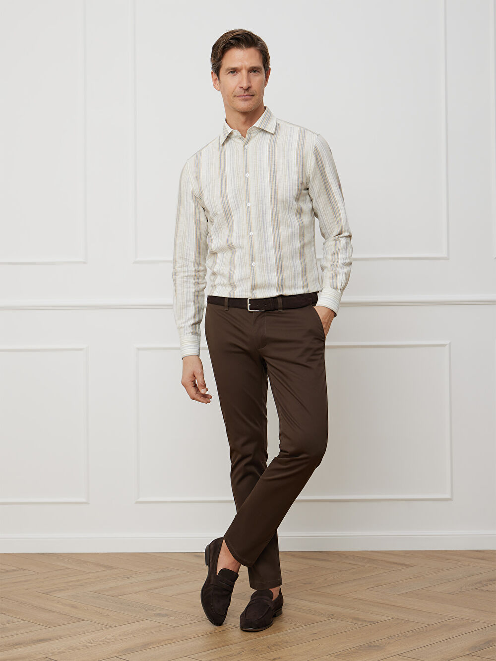 BRĄZOWE SPODNIE AWILIN - 5