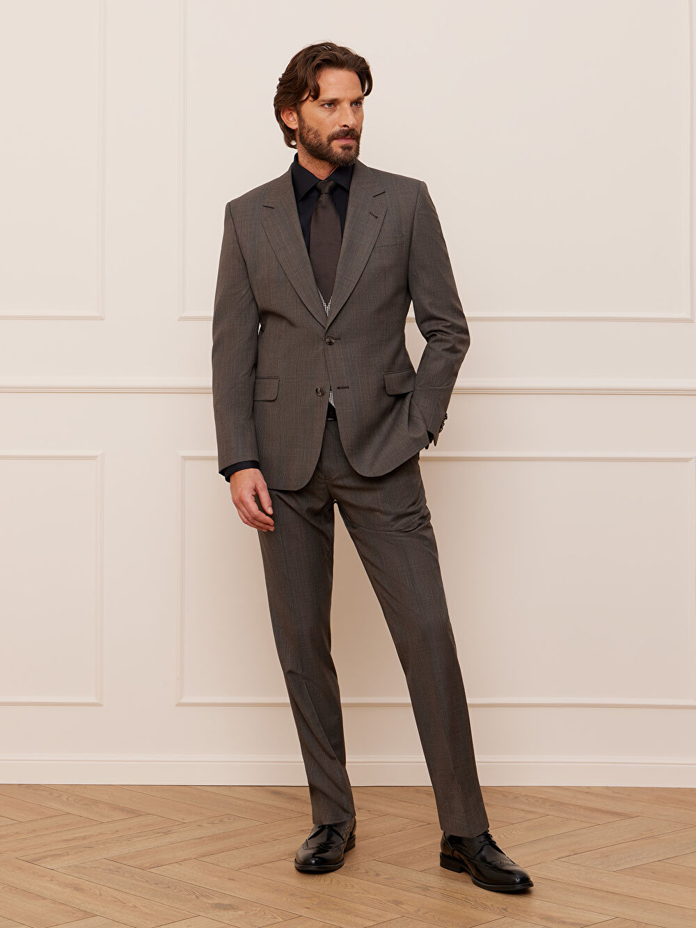 BRĄZOWE SPODNIE DO GARNITURU - MIKSUJ I ŁĄCZ - 5