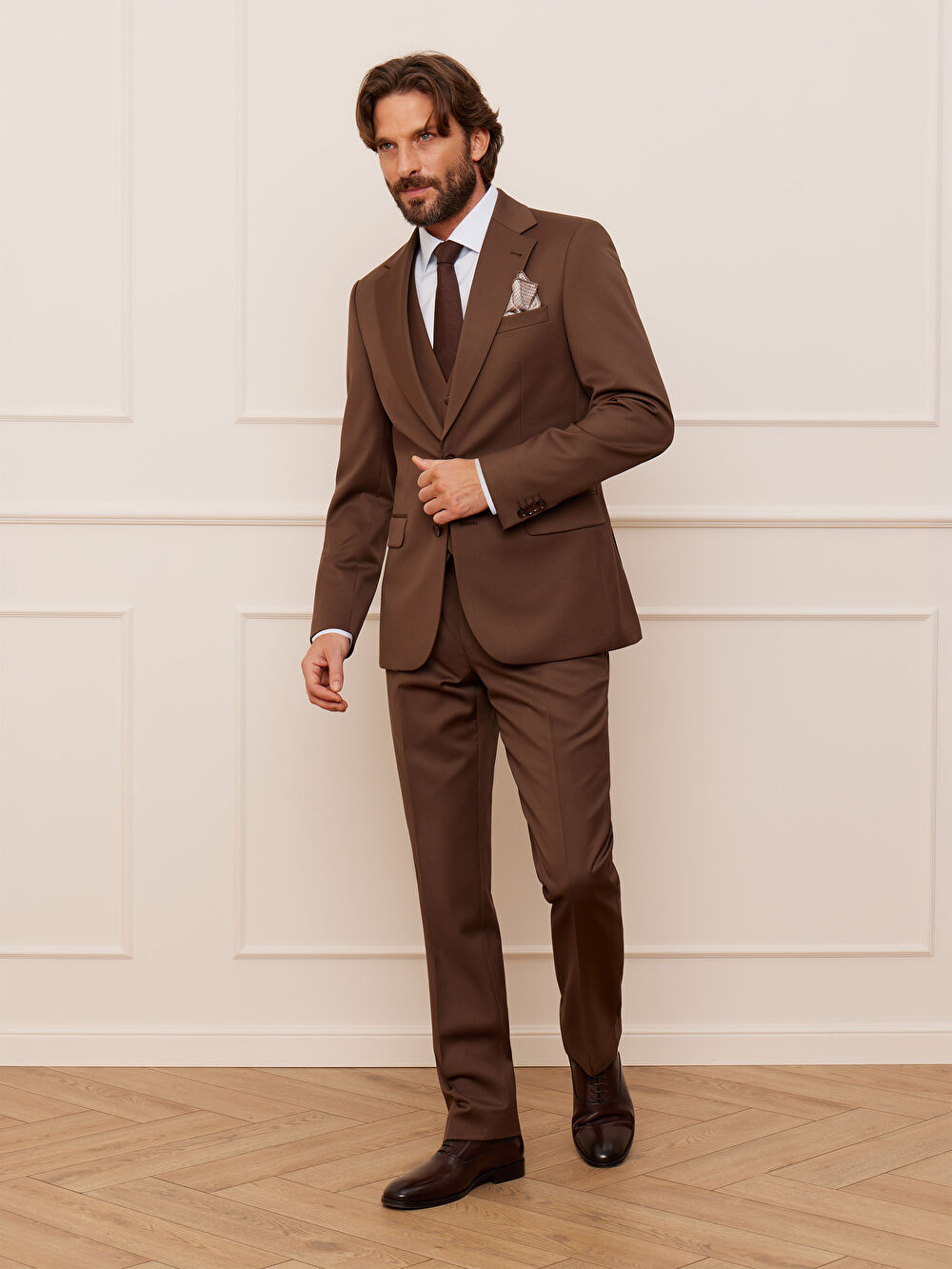BRĄZOWE SPODNIE DO GARNITURU - MIKSUJ I ŁĄCZ - 6