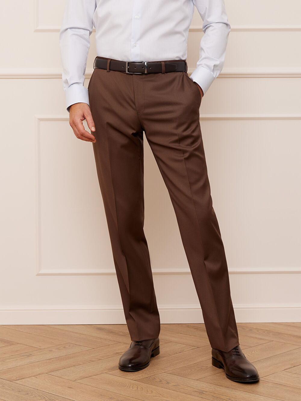 BRĄZOWE SPODNIE DO GARNITURU - MIKSUJ I ŁĄCZ