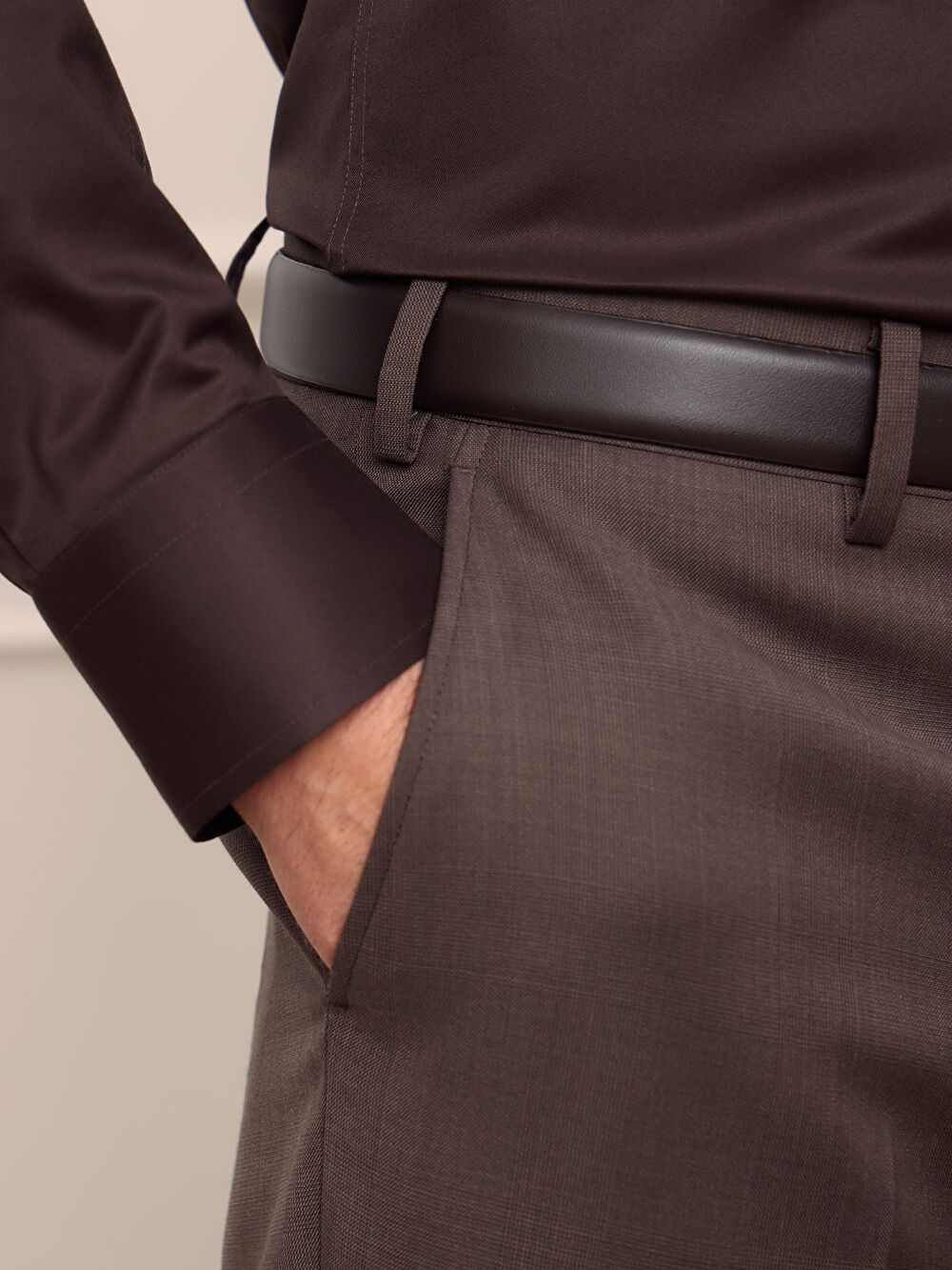 BRĄZOWE SPODNIE DO GARNITURU - MIKSUJ I ŁĄCZ - 3