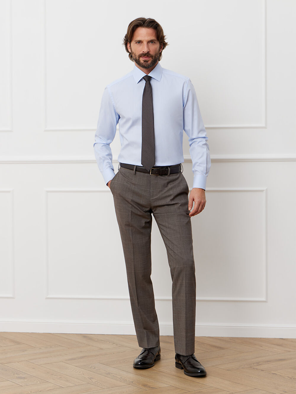 BRĄZOWE SPODNIE DO GARNITURU - MIKSUJ I ŁĄCZ