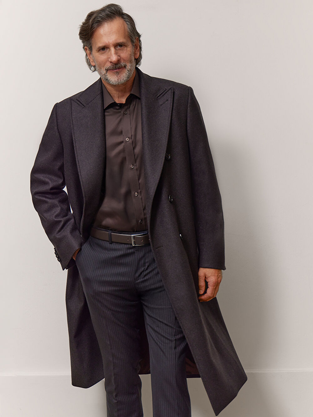 BRĄZOWY DWURZĘDOWY PŁASZCZ - 3