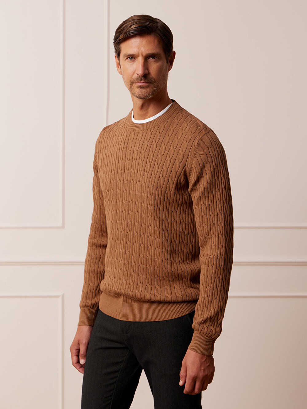BRĄZOWY SWETER BRATOFT - 4