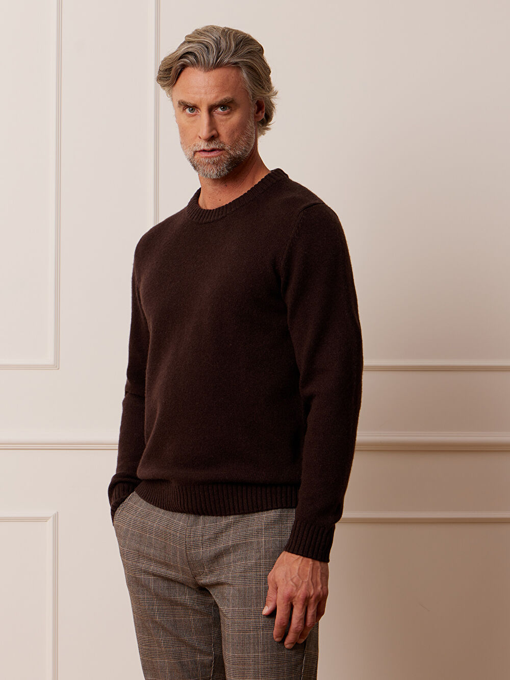 BRĄZOWY SWETER RUCKER - 4