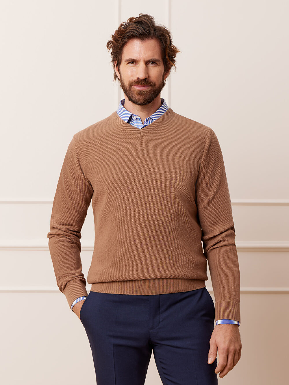 BRĄZOWY SWETER BUBLE