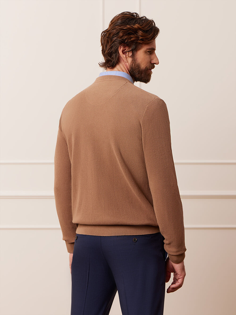 BRĄZOWY SWETER BUBLE - 6