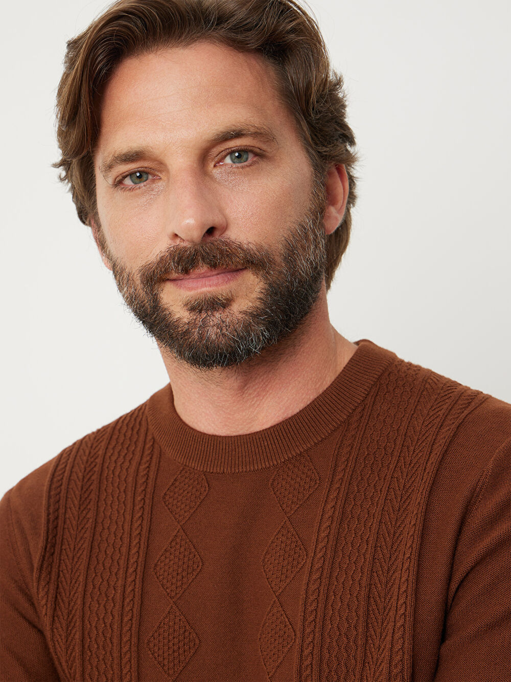 BRĄZOWY SWETER ANTON - 5