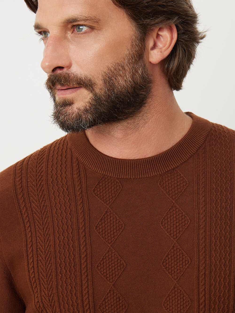 BRĄZOWY SWETER ANTON - 4