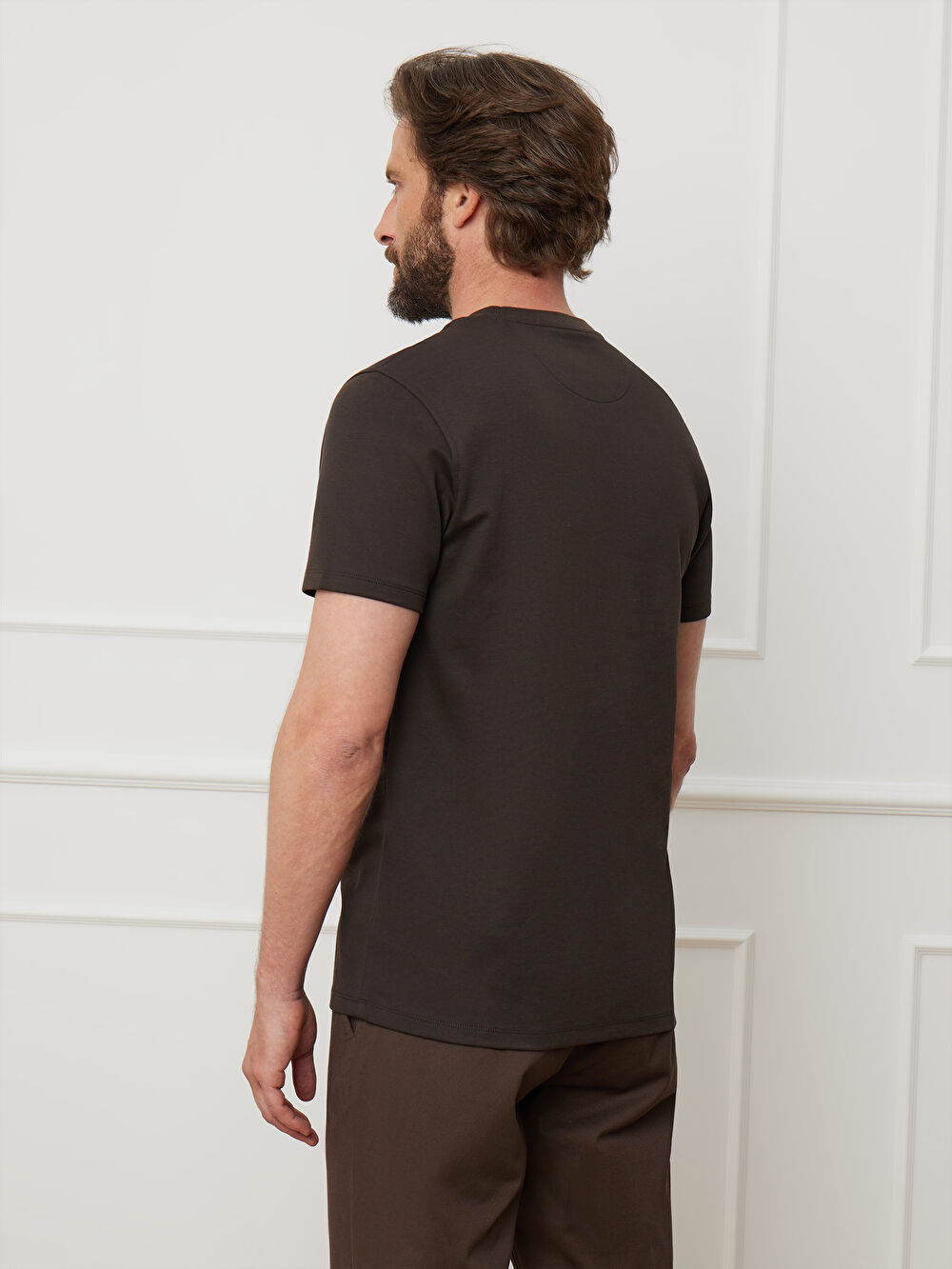 BRĄZOWY T-SHIRT WALSEY - 3