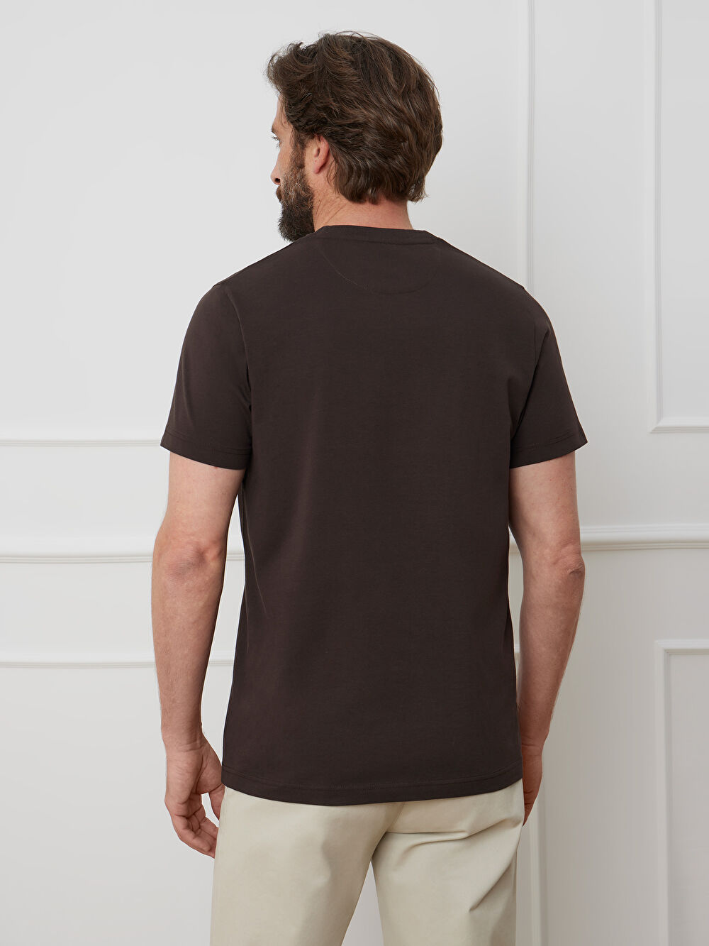 BRĄZOWY T-SHIRT GASPANORF - 3