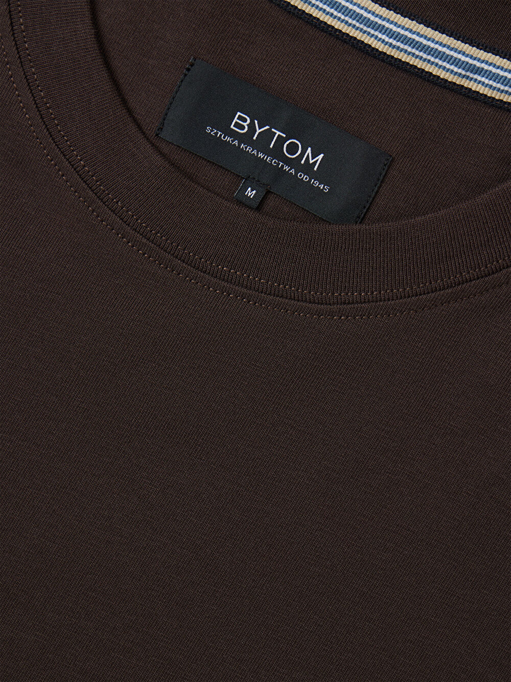 BRĄZOWY T-SHIRT VICTORIO DŁUGI RĘKAW - 5