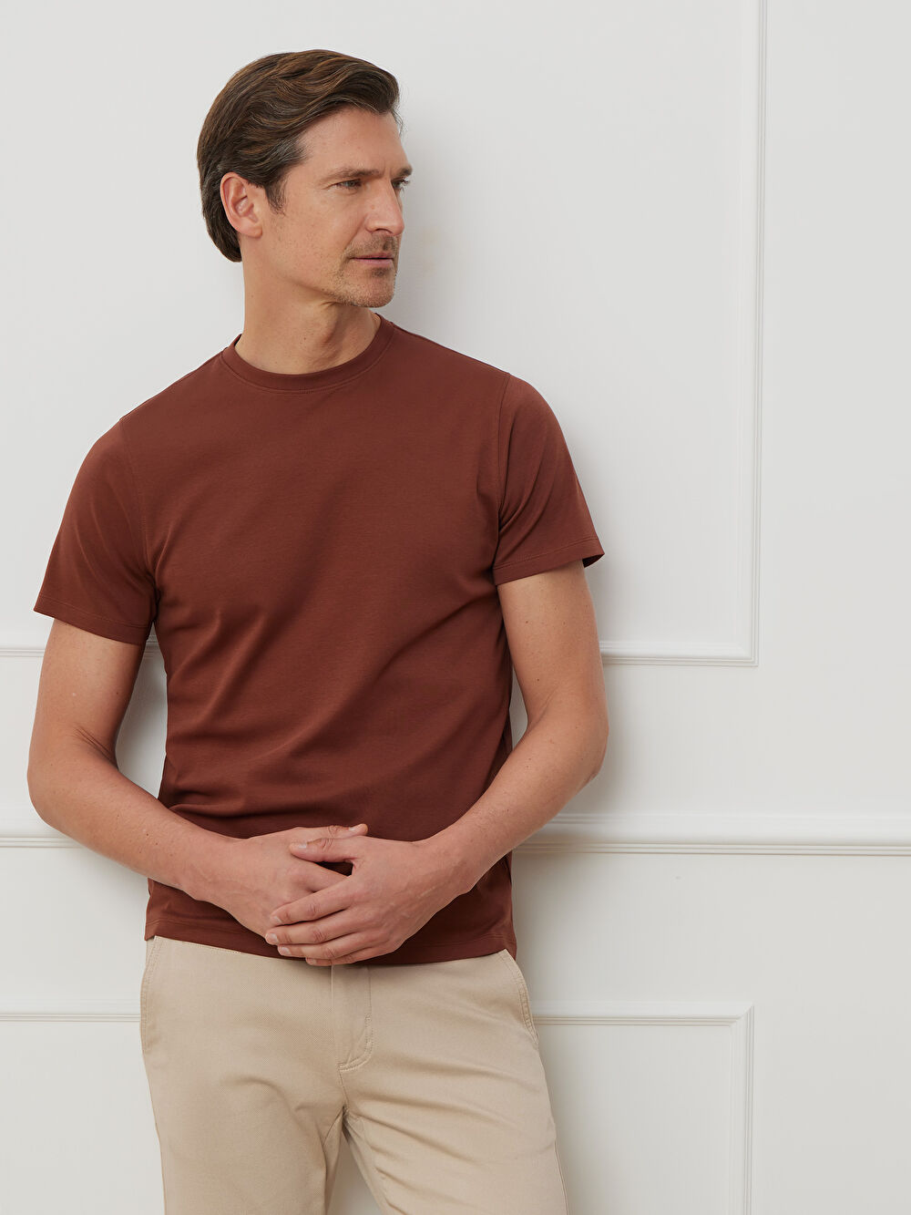 BRĄZOWY T-SHIRT TOMSONN - 6