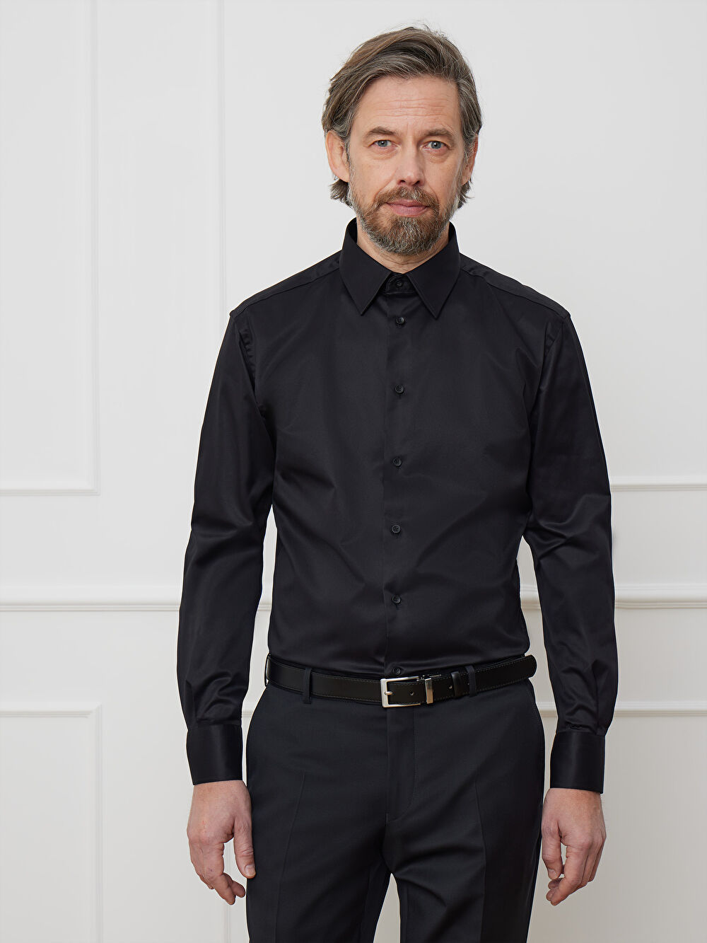 CZARNA KOSZULA LONDON DŁUGI RĘKAW