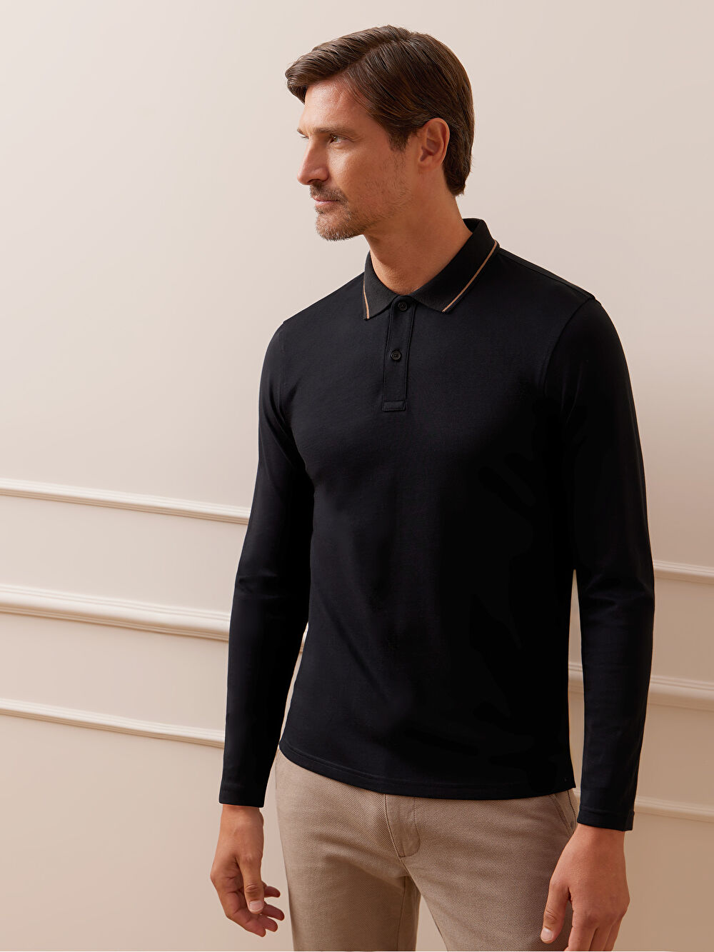 CZARNE POLO VOLSKOF DŁUGI RĘKAW - 6