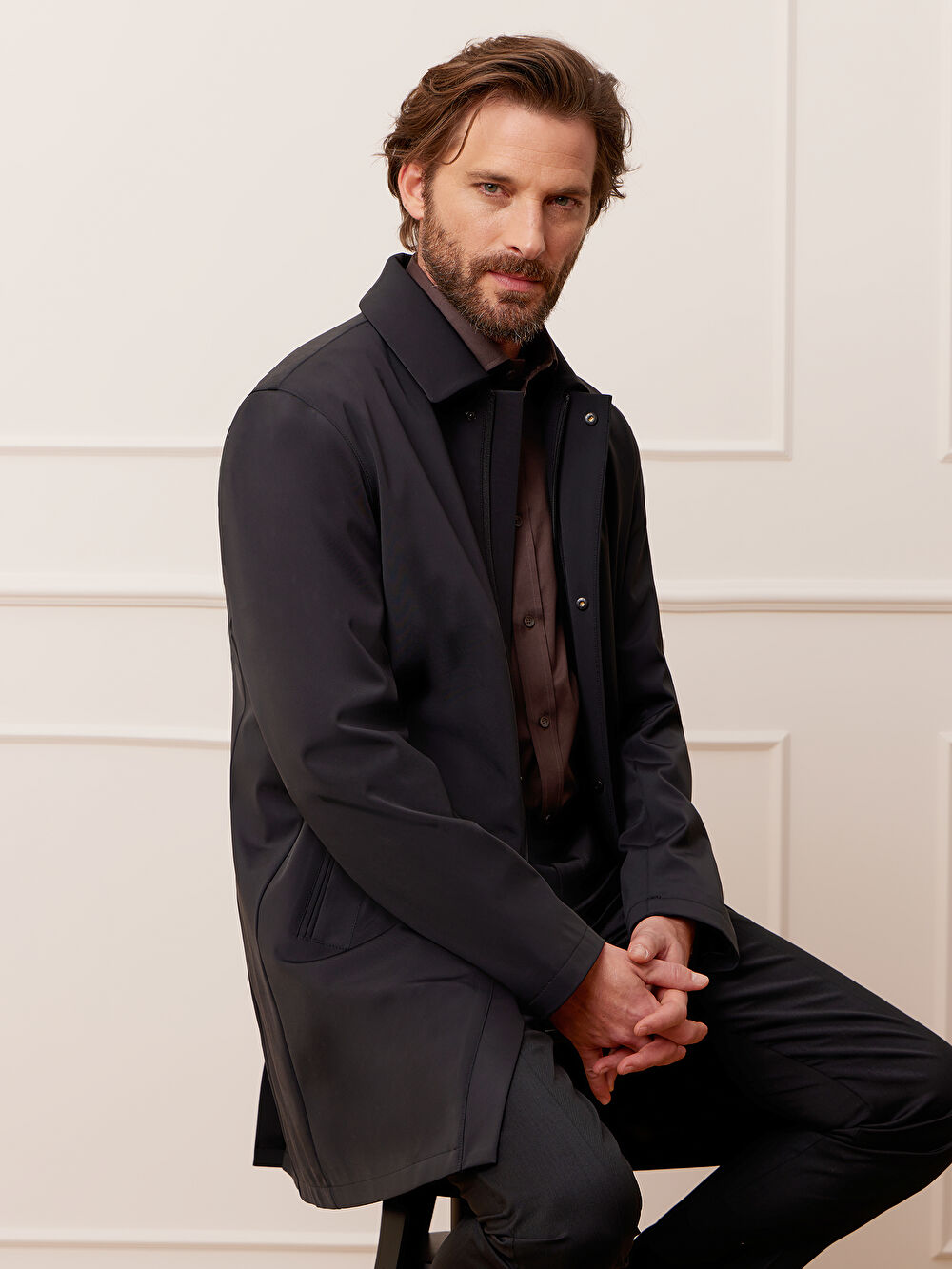 CZARNY PŁASZCZ TOMSFORT - 9