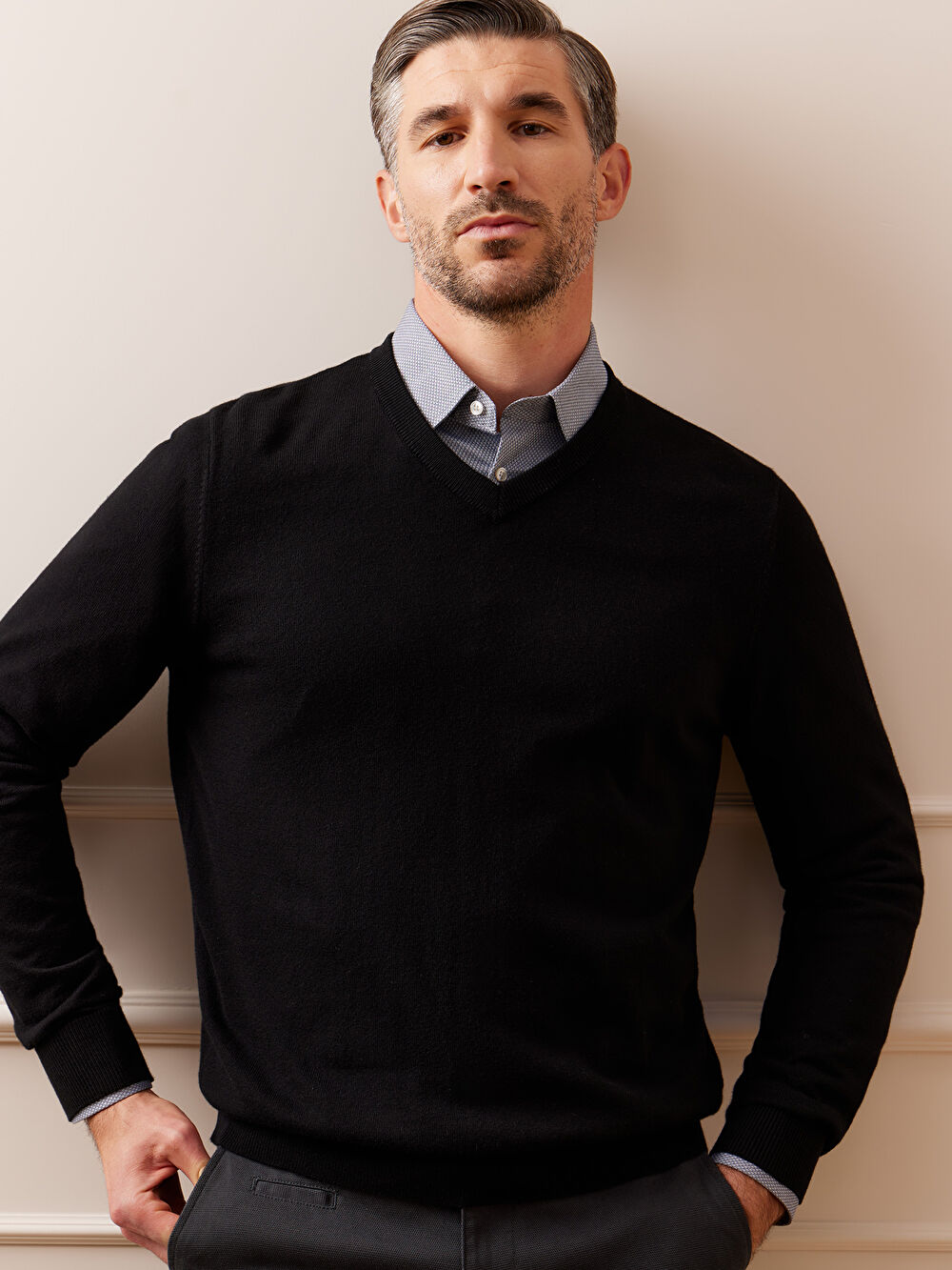 CZARNY SWETER PEASTON - 6