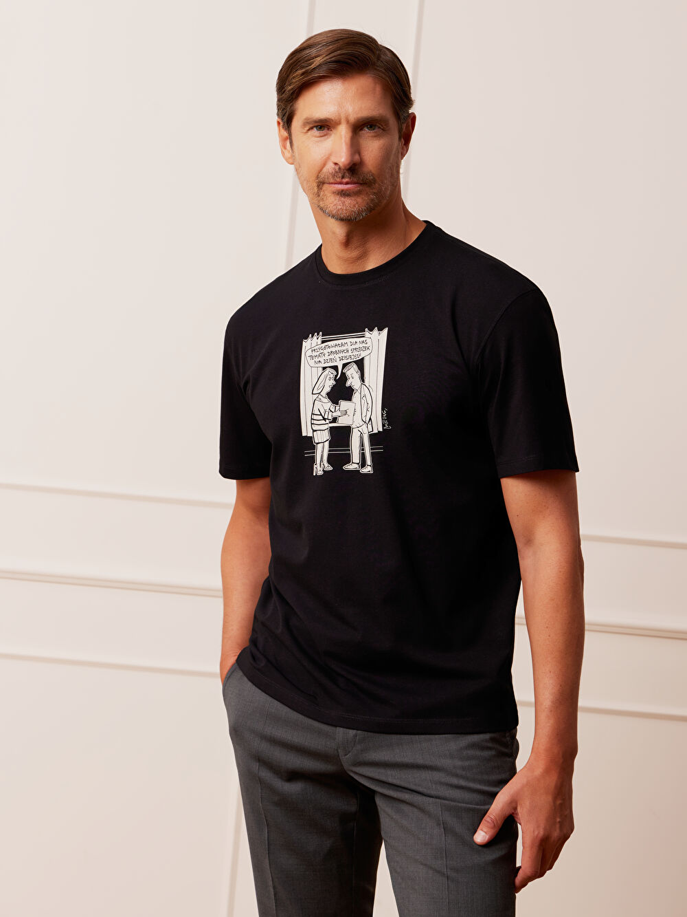 CZARNY T-SHIRT MLECZKO