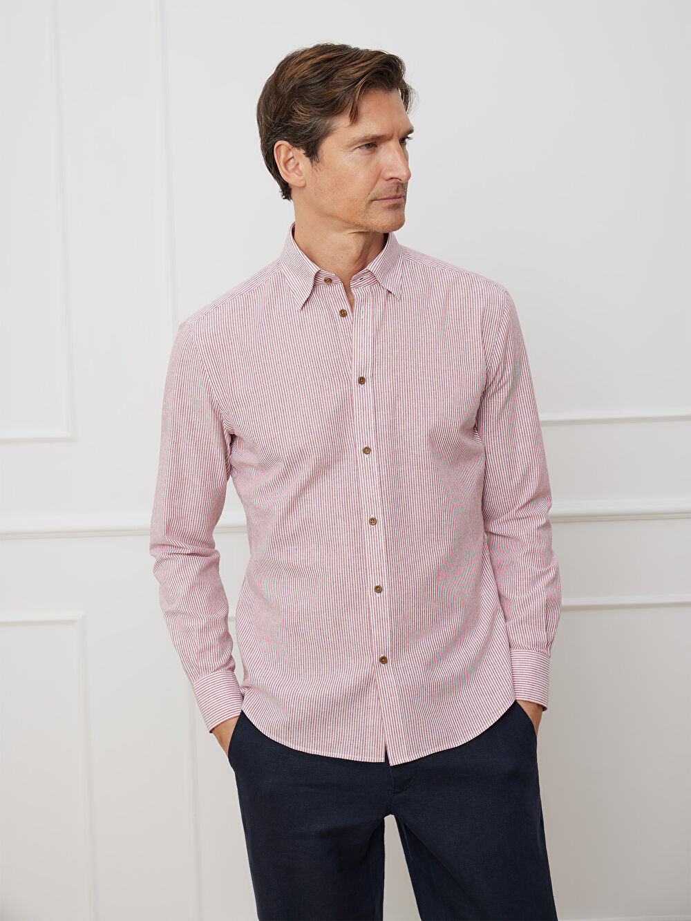 CZERWONA KOSZULA CAPRI DŁUGI RĘKAW