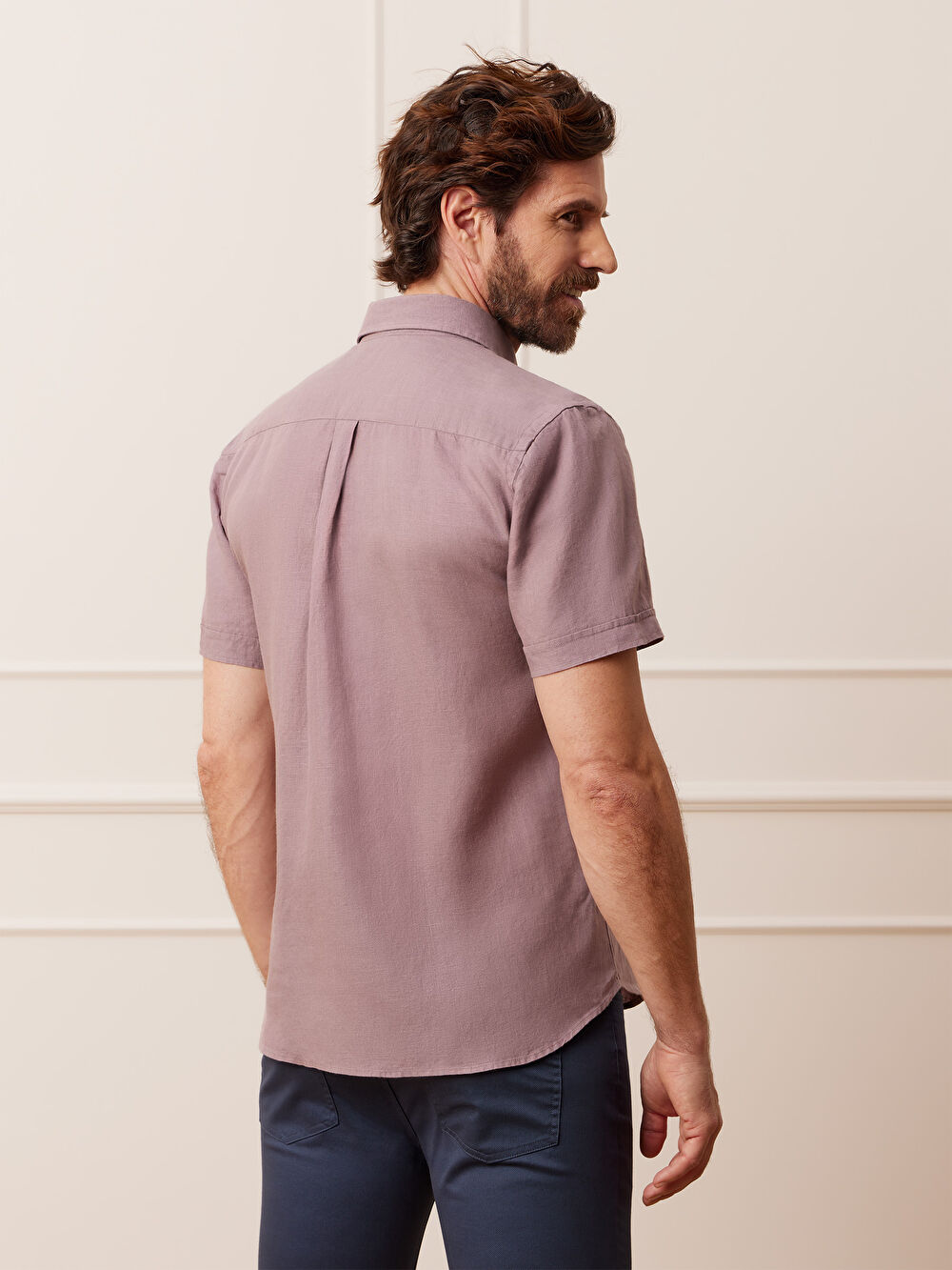 FIOLETOWA KOSZULA CAPRI KRÓTKI RĘKAW - 4