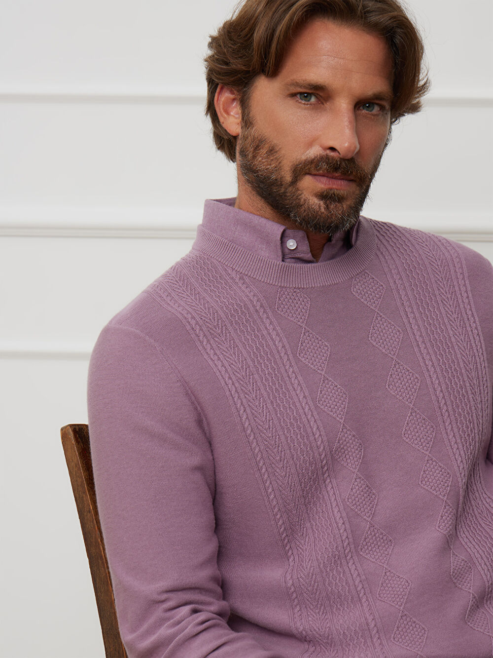 FIOLETOWY SWETER ANTON - 5