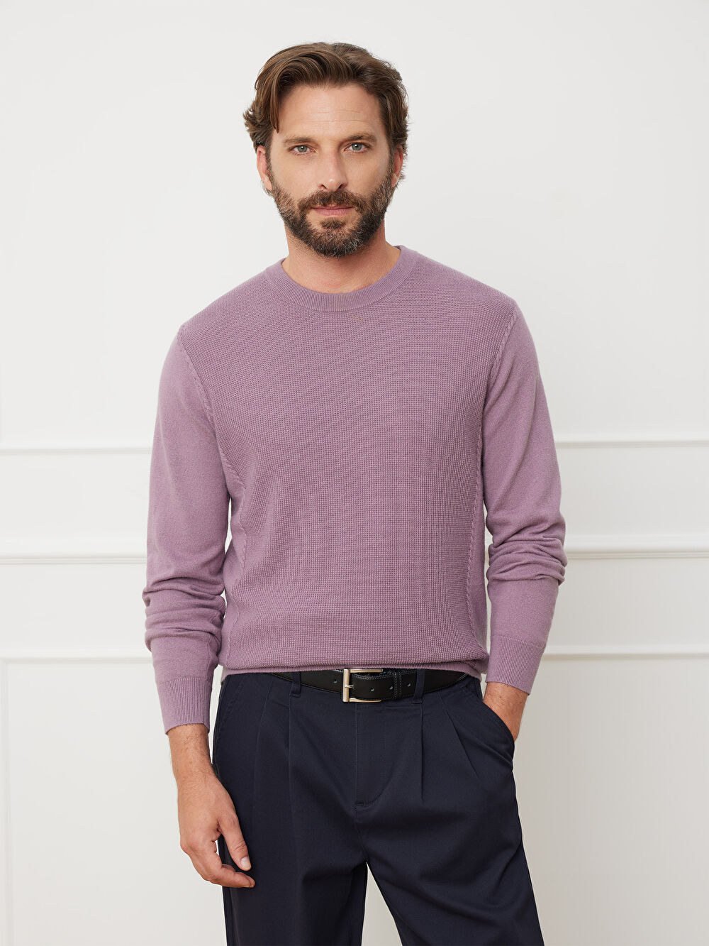 FIOLETOWY SWETER WARREN