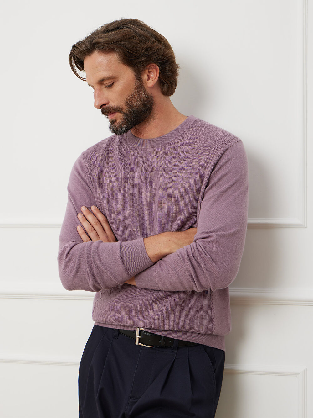 FIOLETOWY SWETER WARREN - 5