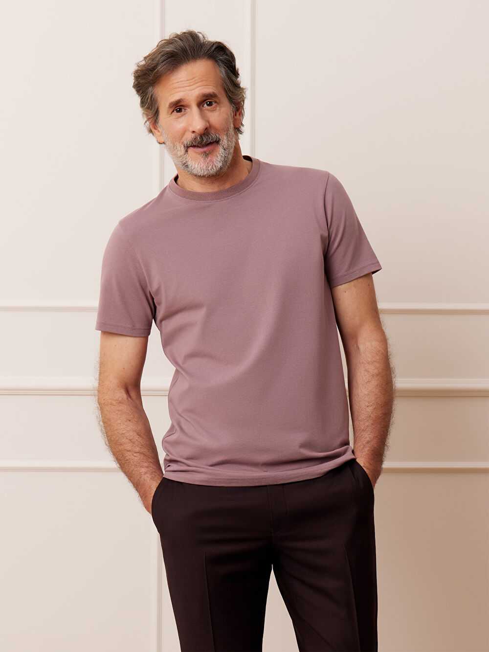 FIOLETOWY T-SHIRT BELSAY - 4