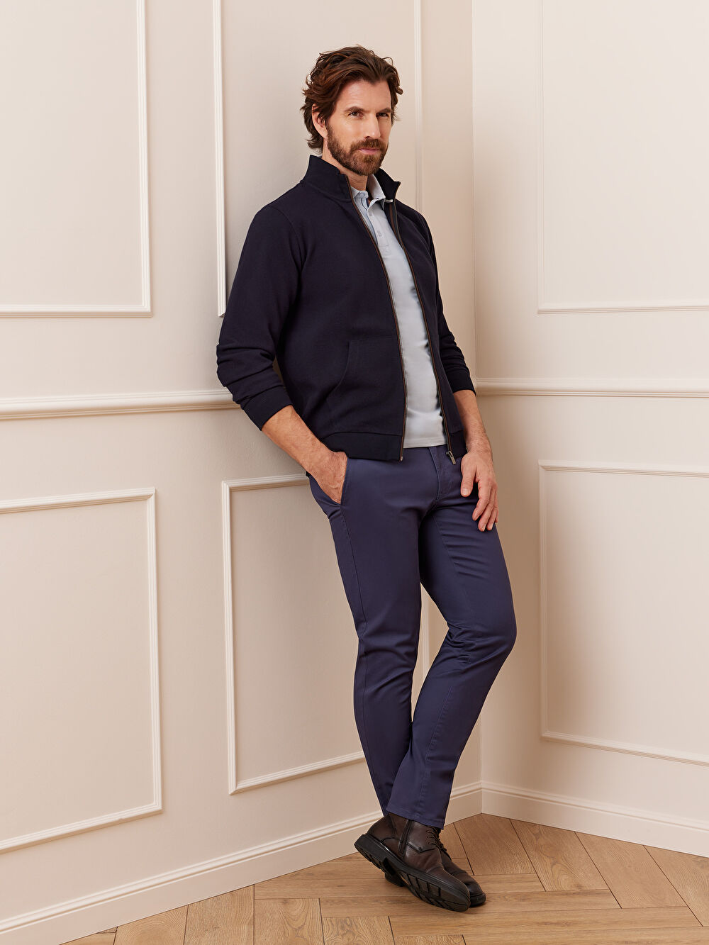 GRANATOWA BLUZA WARKON - 7