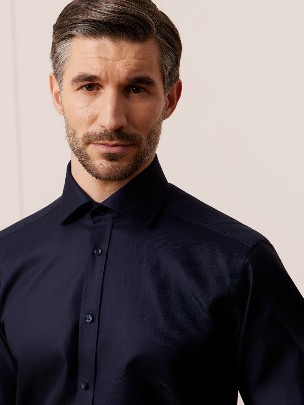 GRANATOWA KOSZULA MONACO DŁUGI RĘKAW - 5