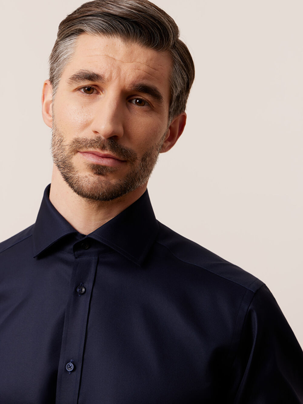 GRANATOWA KOSZULA MONACO DŁUGI RĘKAW - 6