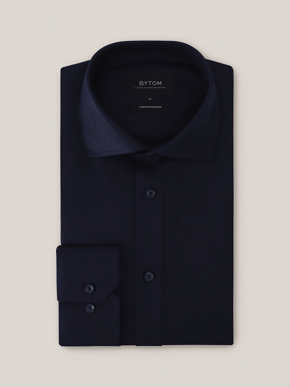 GRANATOWA KOSZULA MONACO DŁUGI RĘKAW - 2