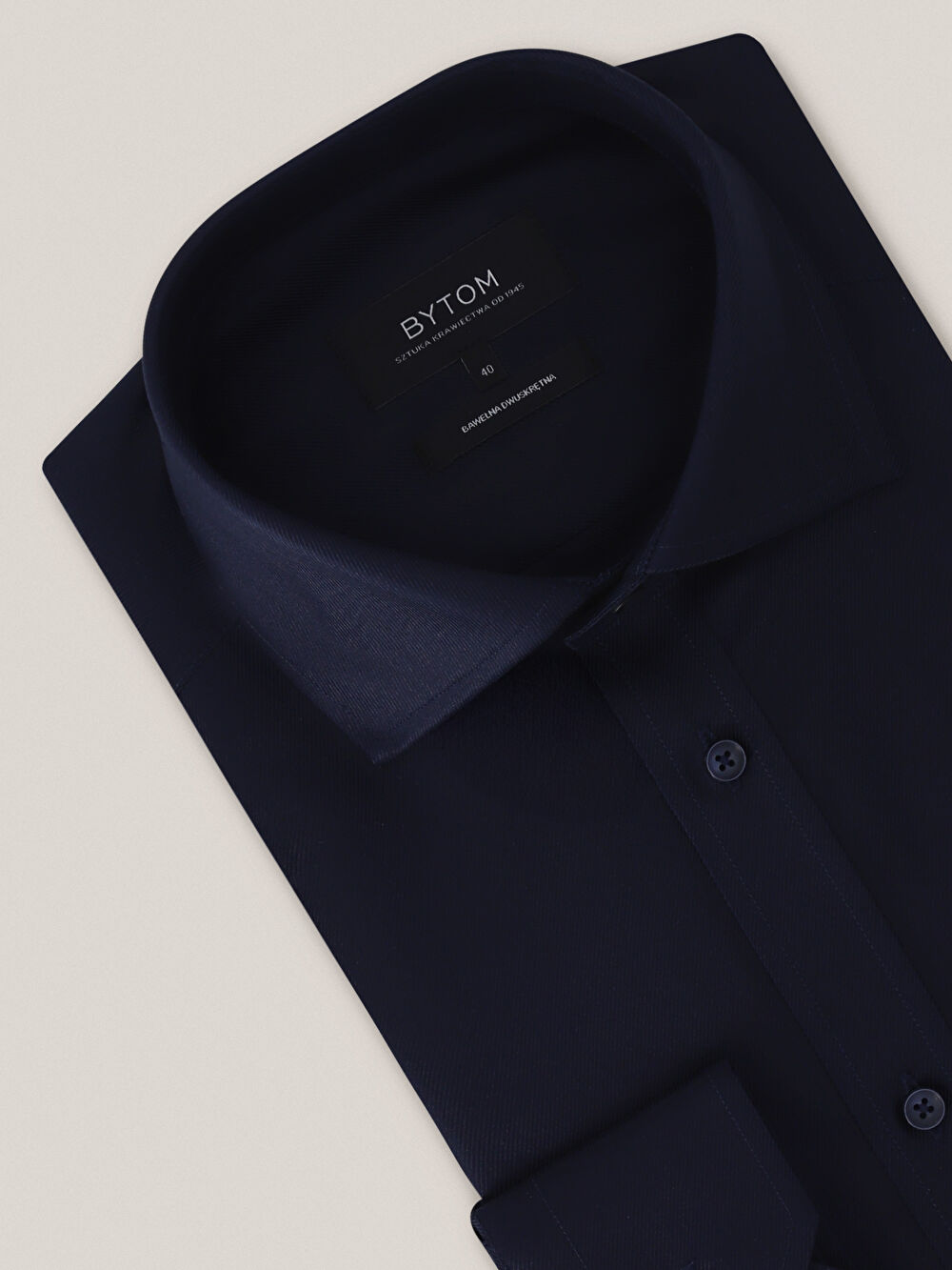 GRANATOWA KOSZULA MONACO DŁUGI RĘKAW - 3