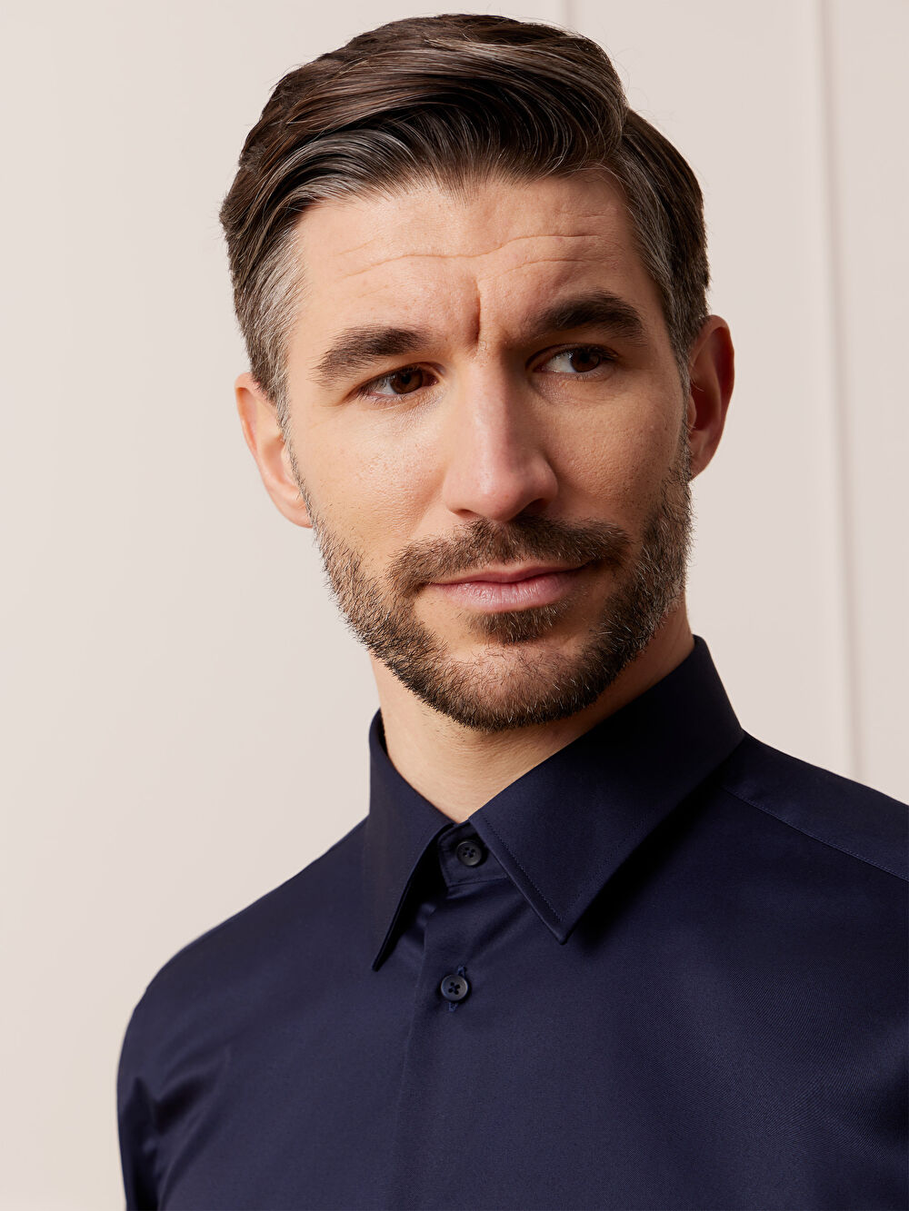 GRANATOWA KOSZULA MONACO DŁUGI RĘKAW - 6