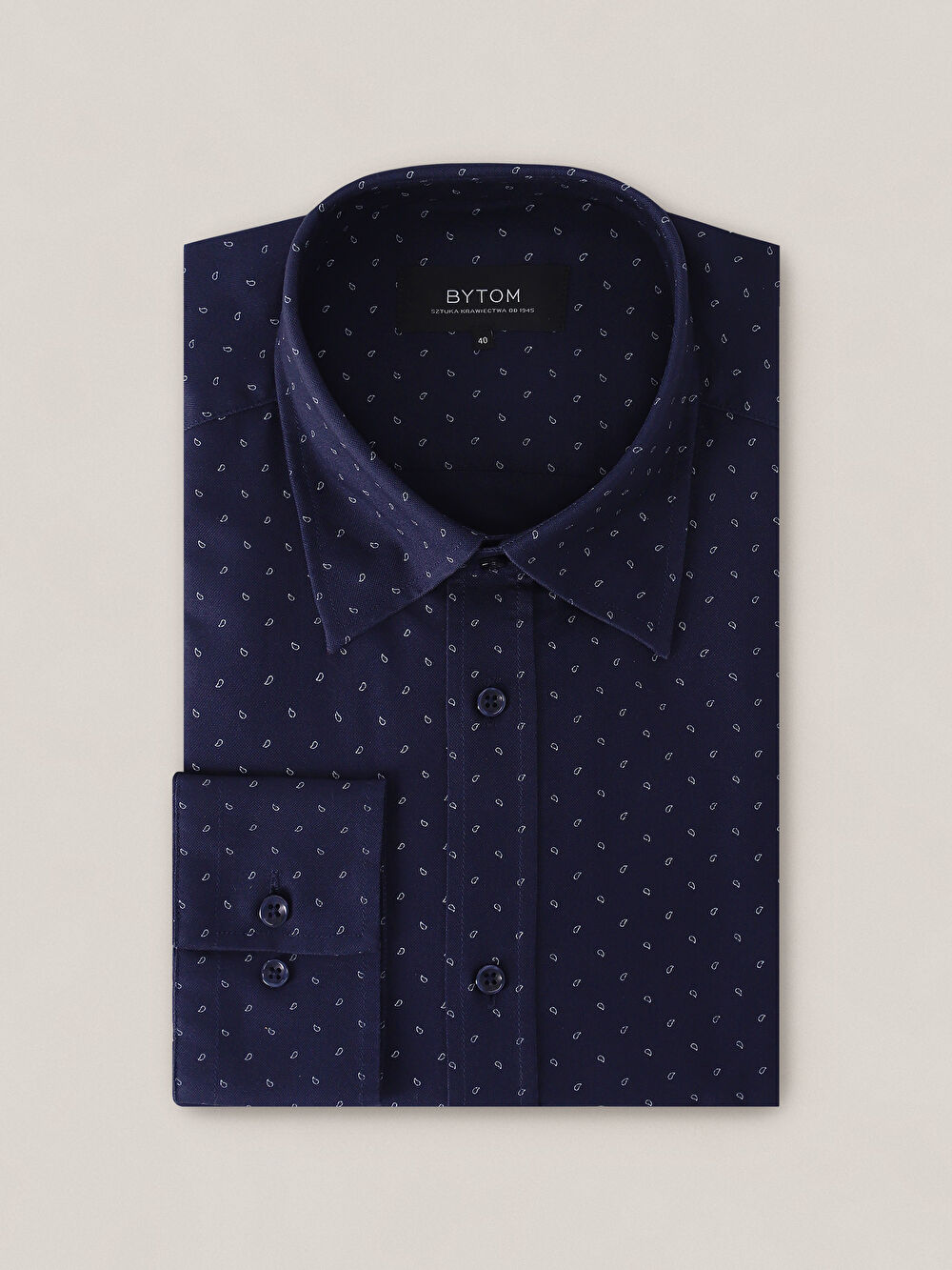 GRANATOWA KOSZULA CAPRI DŁUGI RĘKAW - 2