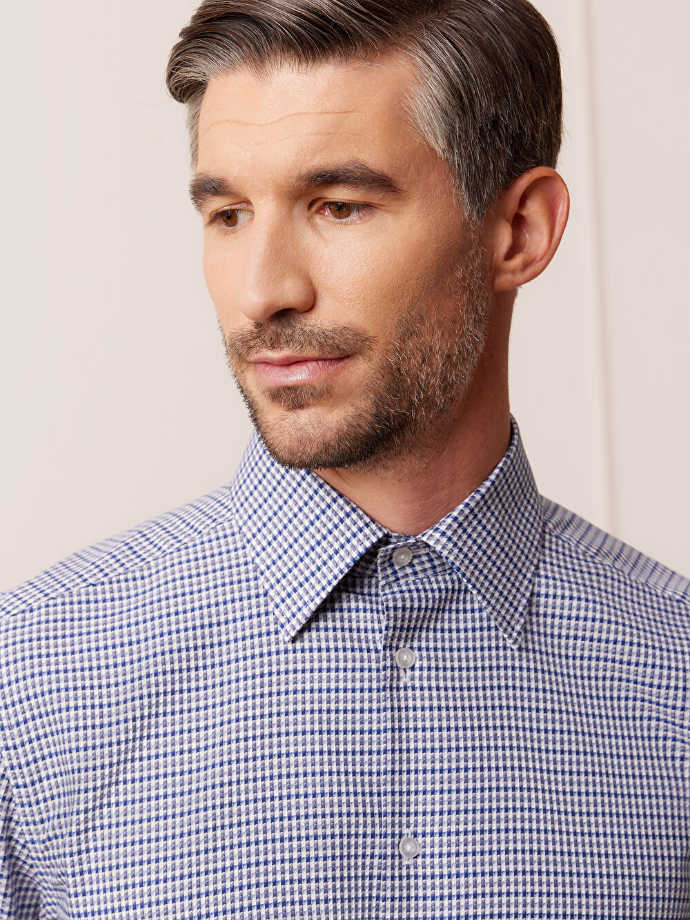 GRANATOWA KOSZULA HAGA DŁUGI RĘKAW - 5