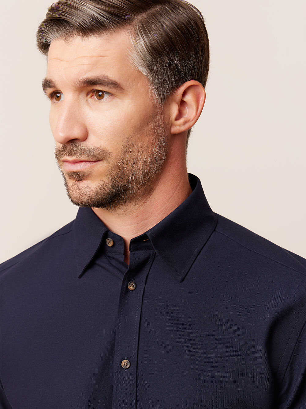 GRANATOWA KOSZULA CAPRI DŁUGI RĘKAW - 5