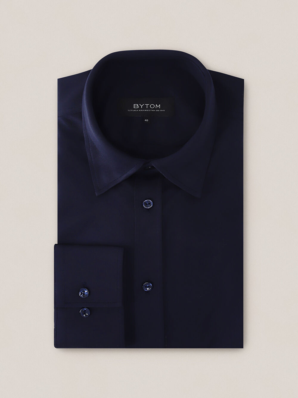 GRANATOWA KOSZULA CAPRI DŁUGI RĘKAW - 2