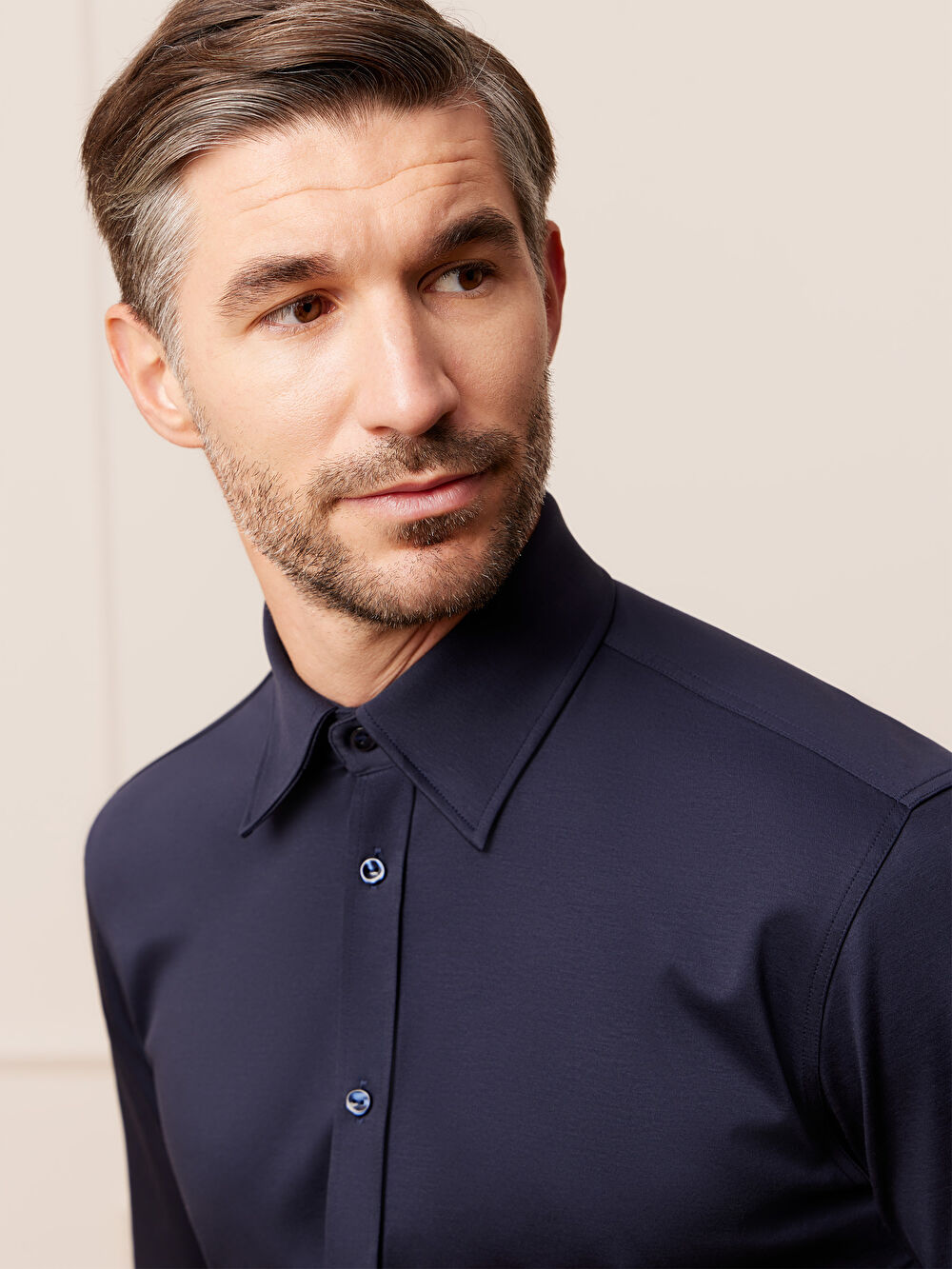 GRANATOWA KOSZULA CAPRI DŁUGI RĘKAW - 4