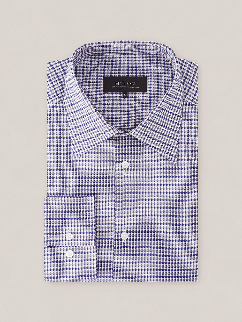 GRANATOWA KOSZULA HAGA DŁUGI RĘKAW - 2