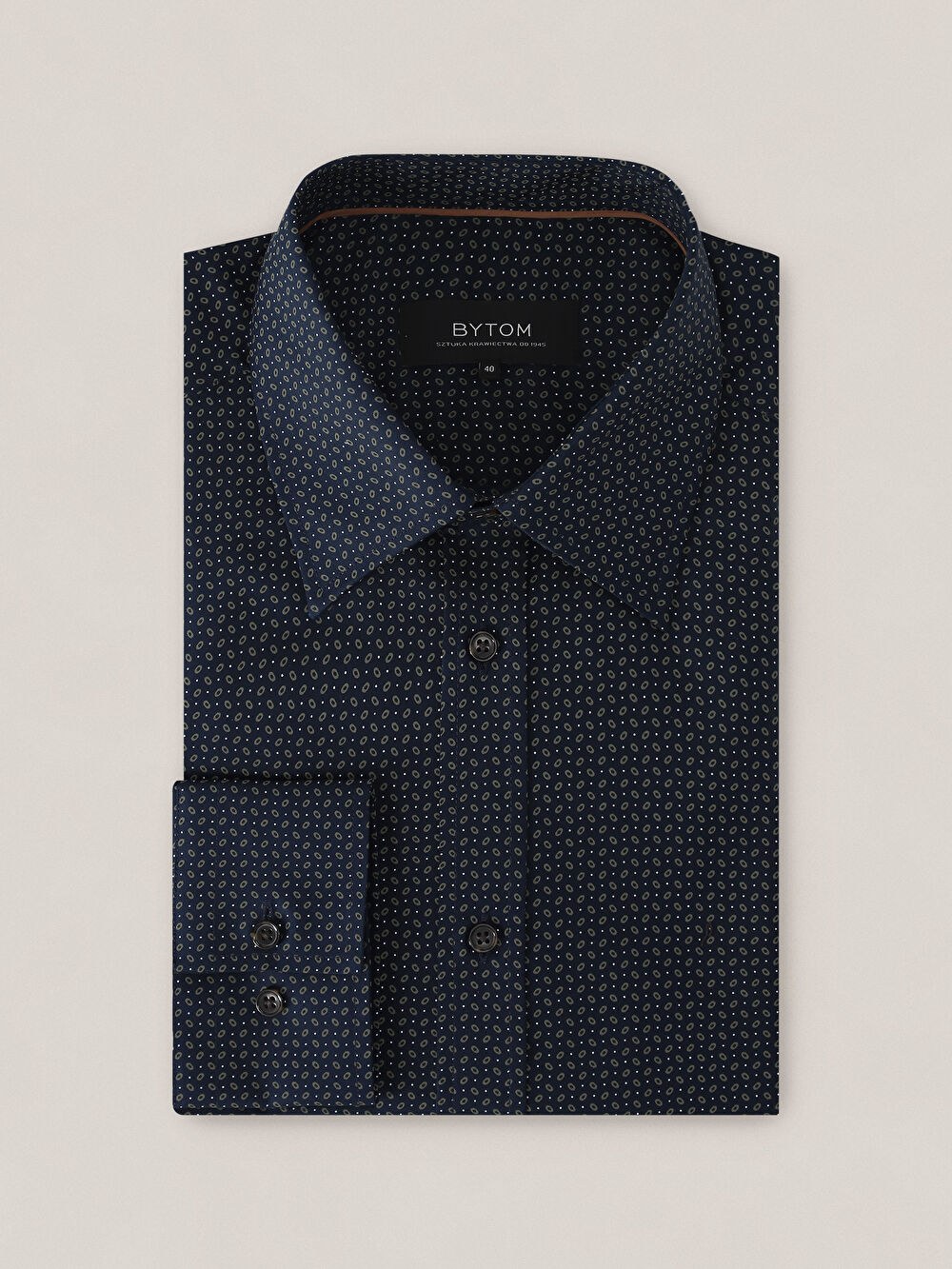 GRANATOWA KOSZULA HAGA DŁUGI RĘKAW - 2