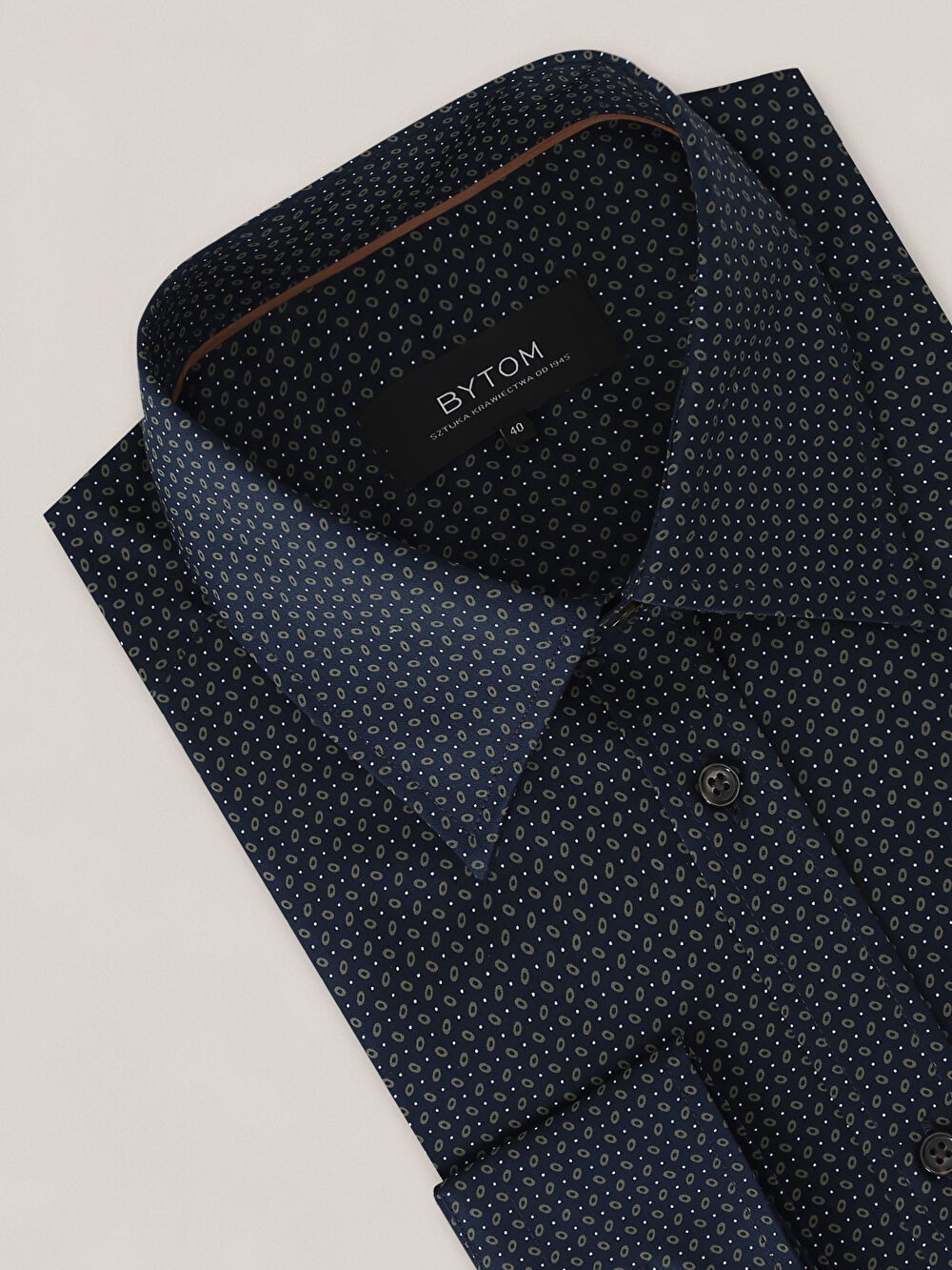 GRANATOWA KOSZULA HAGA DŁUGI RĘKAW - 3